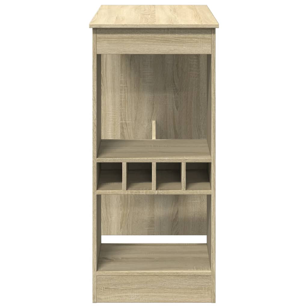 Table de bar avec étagères chêne sonoma bois d'ingénierie - XIOS
