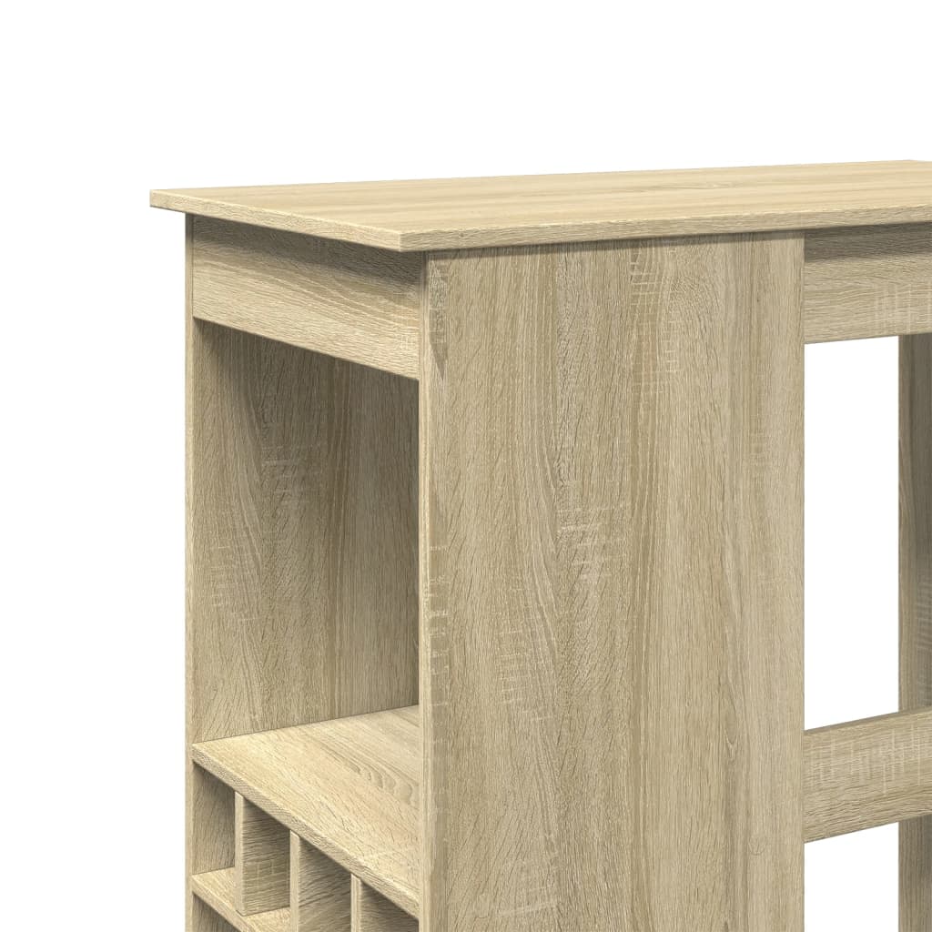 Table de bar avec étagères chêne sonoma bois d'ingénierie - XIOS