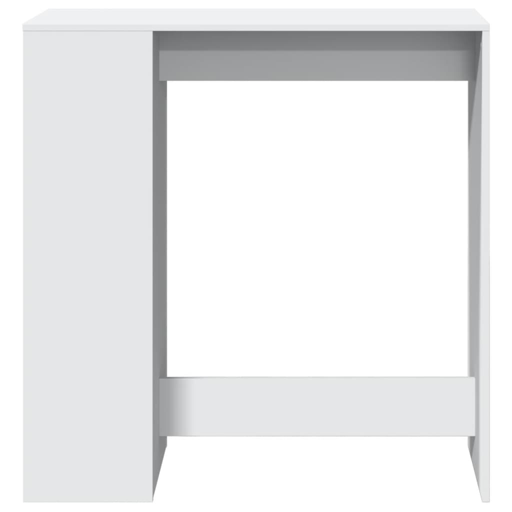 Table de bar avec étagères blanc bois d'ingénierie - XIOS