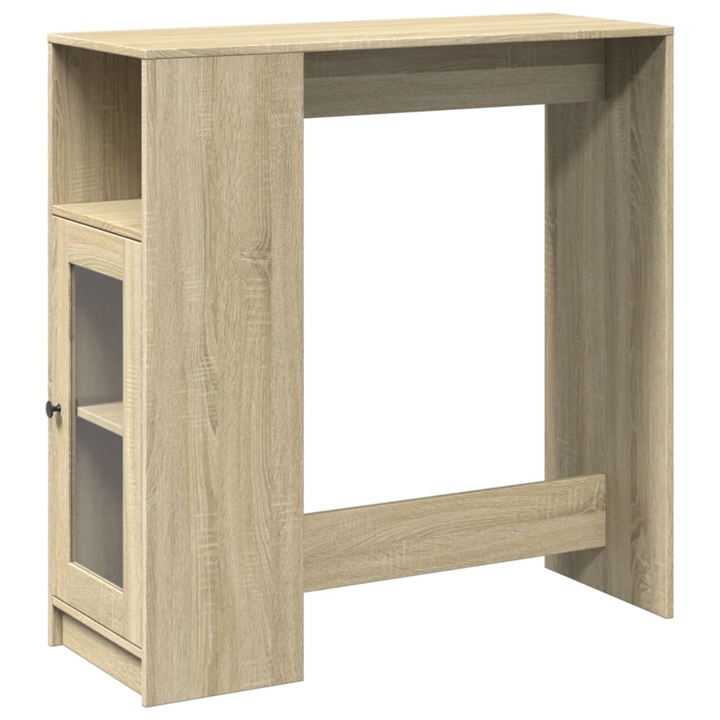 Table de bar avec étagères chêne sonoma bois d'ingénierie - XIOS