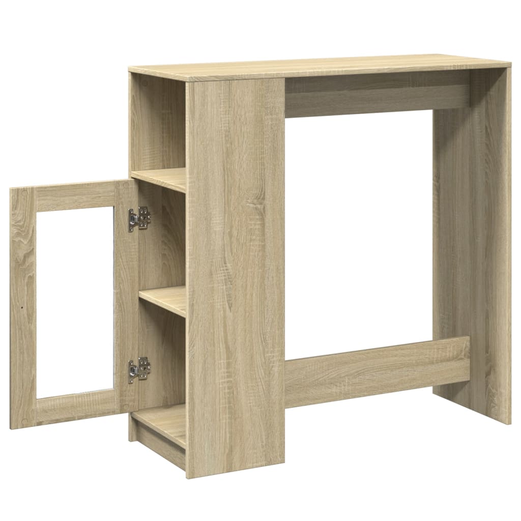 Table de bar avec étagères chêne sonoma bois d'ingénierie - XIOS