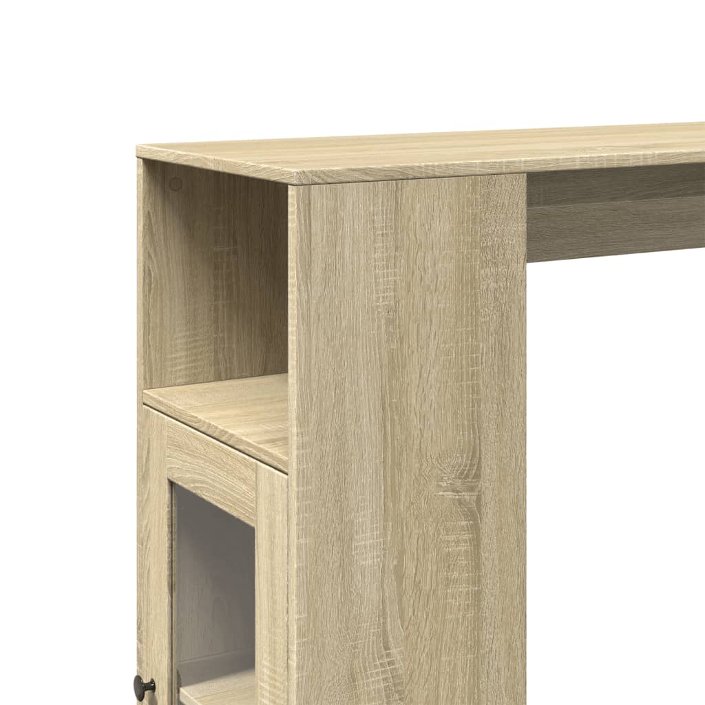 Table de bar avec étagères chêne sonoma bois d'ingénierie - XIOS