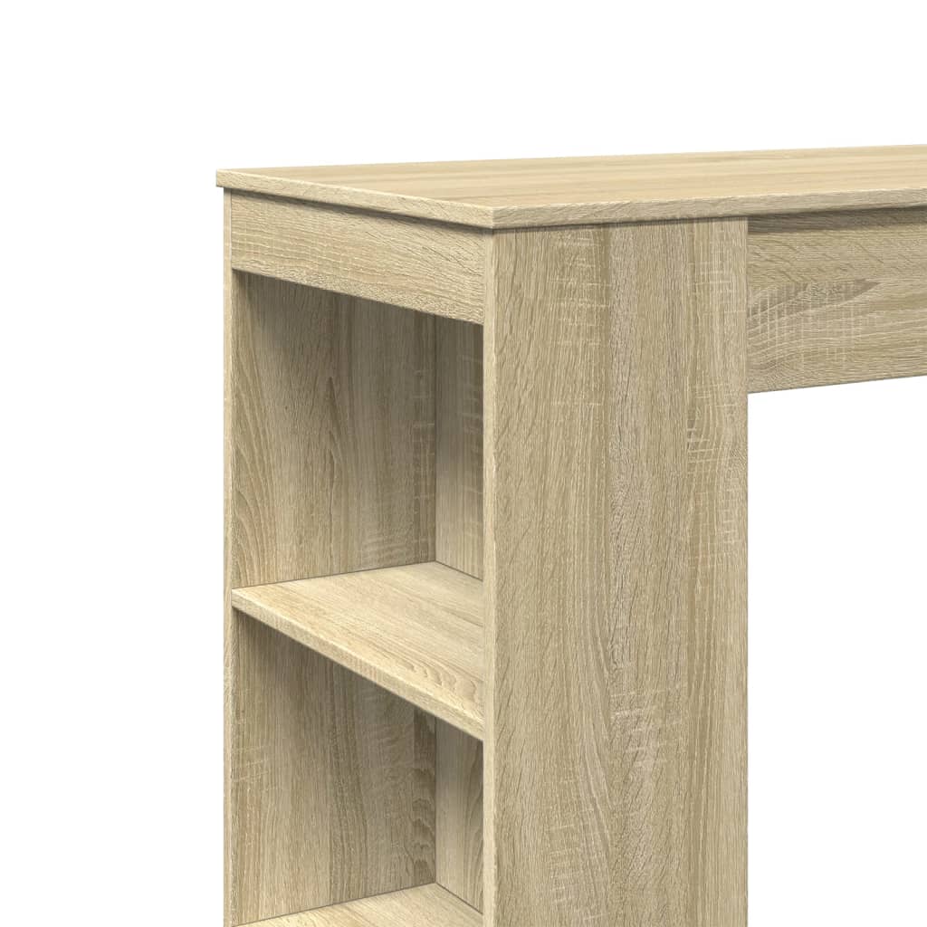 Table de bar avec étagères chêne sonoma bois d'ingénierie - XIOS