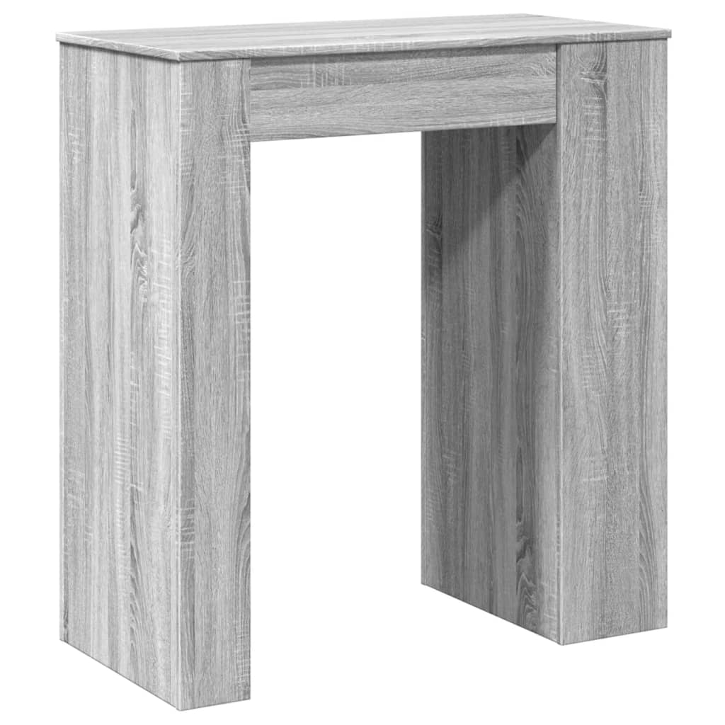 Table de bar avec étagères sonoma gris bois d'ingénierie - XIOS