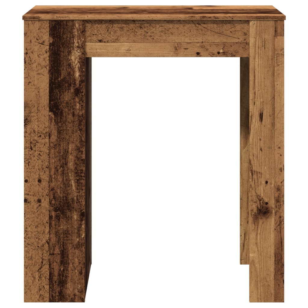 Table de bar avec étagères vieux bois bois d'ingénierie - XIOS