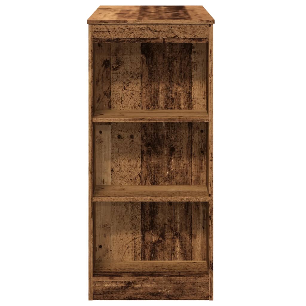 Table de bar avec étagères vieux bois bois d'ingénierie - XIOS