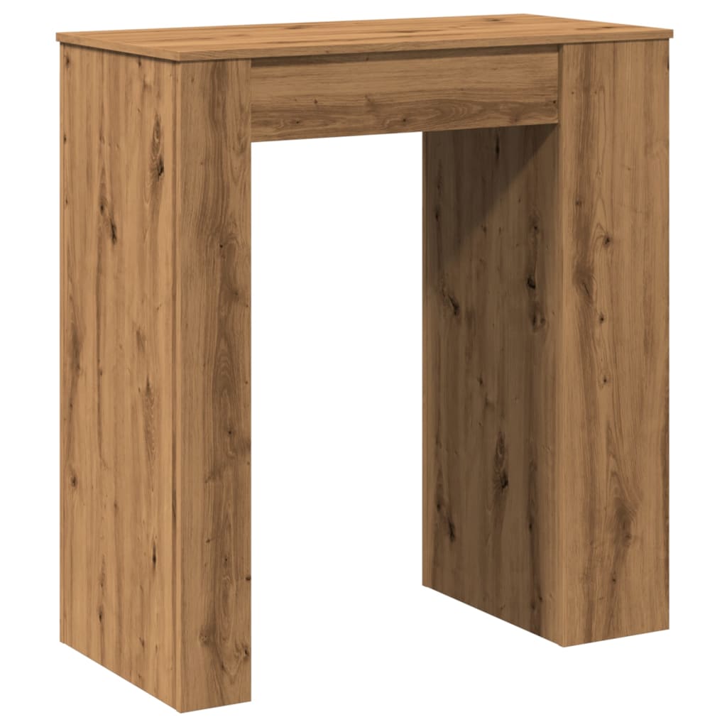 Table de bar avec étagères chêne artisanal bois d'ingénierie - XIOS