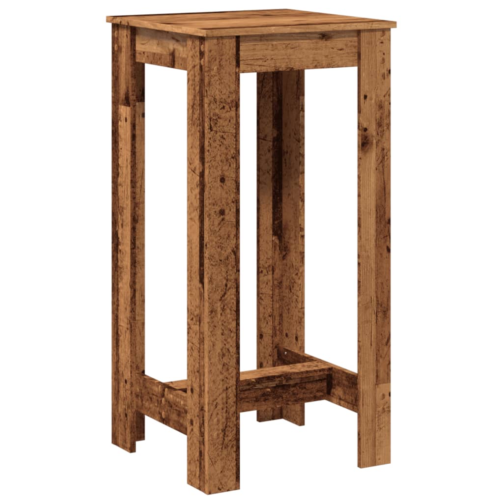 Table de bar vieux bois 51x50x103,5 cm bois d'ingénierie