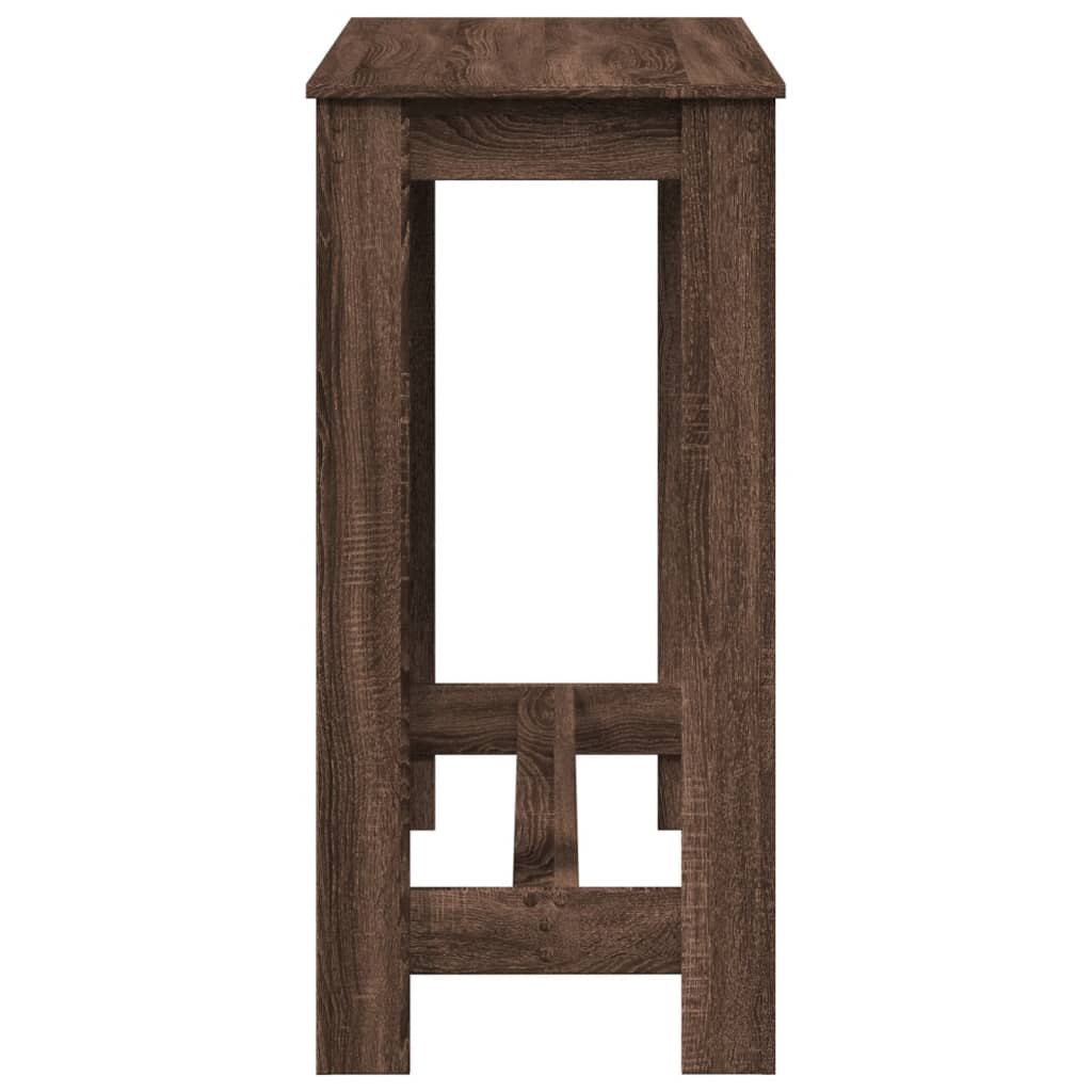Table de bar chêne marron 102x50x103,5 cm bois d'ingénierie