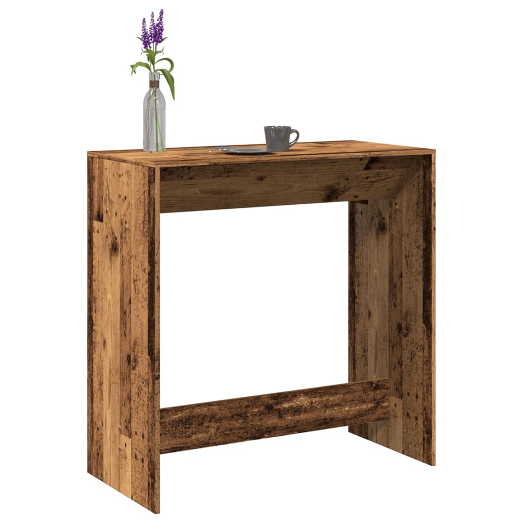 Table de bar vieux bois 102x50x103,5 cm bois d'ingénierie - XIOS