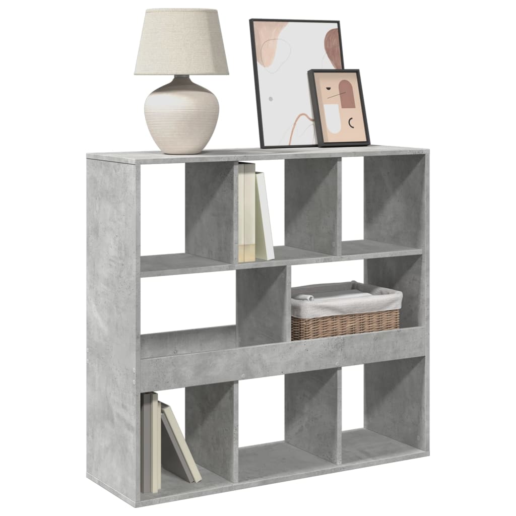 Bibliothèque/Séparateur de pièce gris béton 100x33x94,5 cm - XIOS
