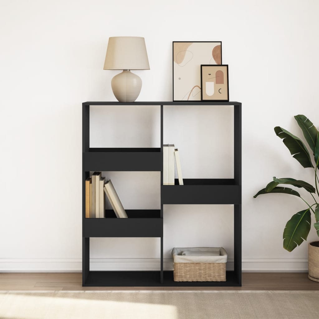 Bibliothèque/Séparateur de pièce noir 100x33x115 cm - XIOS