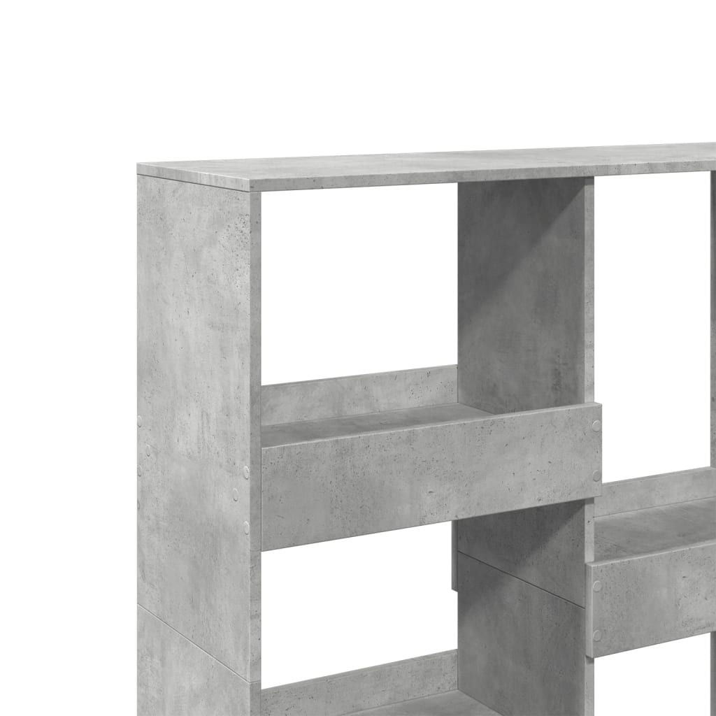 Bibliothèque/Séparateur de pièce gris béton 100x33x115 cm - XIOS