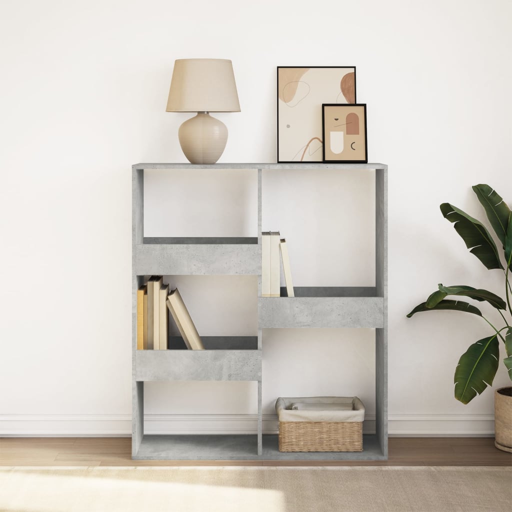 Bibliothèque/Séparateur de pièce gris béton 100x33x115 cm - XIOS