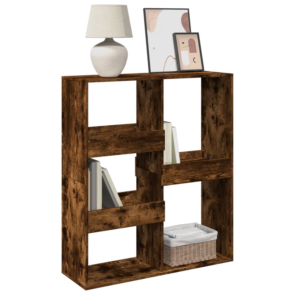 Bibliothèque/Séparateur de pièce chêne fumé 100x33x115 cm - XIOS