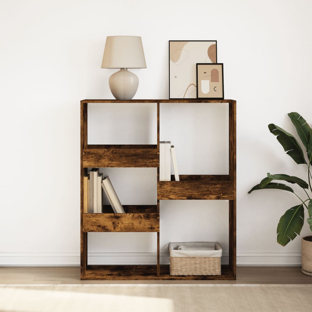 Bibliothèque/Séparateur de pièce chêne fumé 100x33x115 cm - XIOS