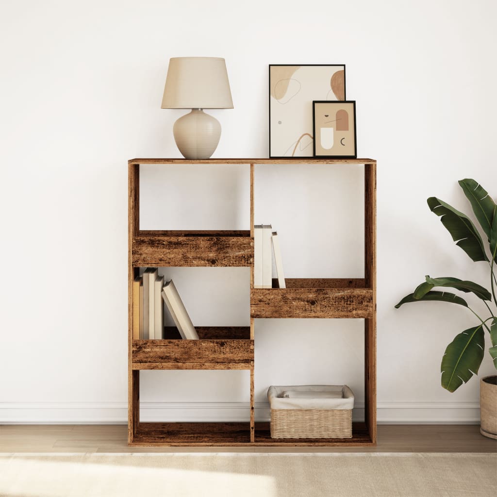 Bibliothèque/Séparateur de pièce vieux bois 100x33x115 cm - XIOS