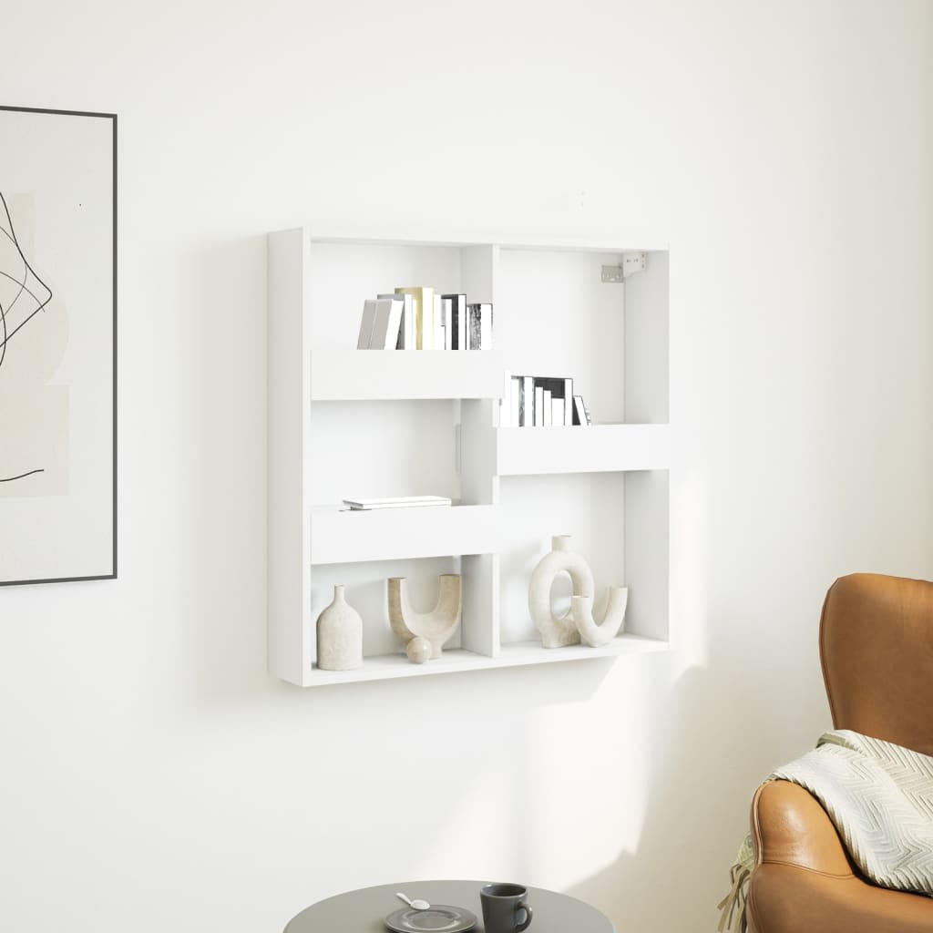 Armoire murale blanc 80x15x80 cm bois d'ingénierie - XIOS