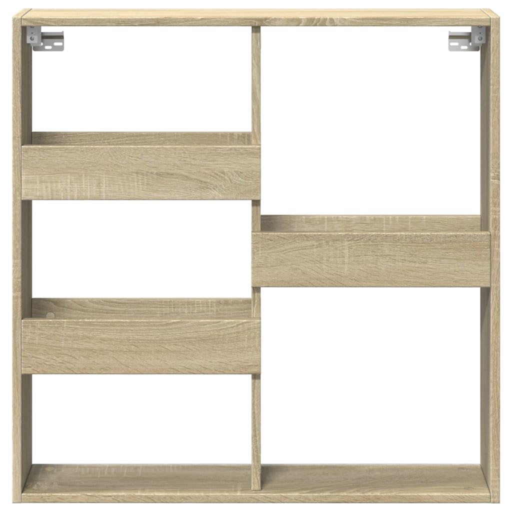 Armoire murale chêne sonoma 80x15x80 cm bois d'ingénierie - XIOS