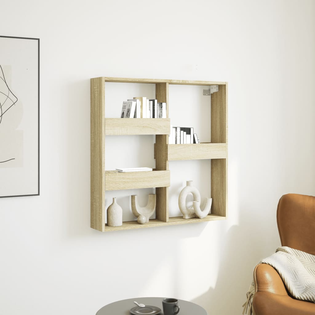 Armoire murale chêne sonoma 80x15x80 cm bois d'ingénierie - XIOS