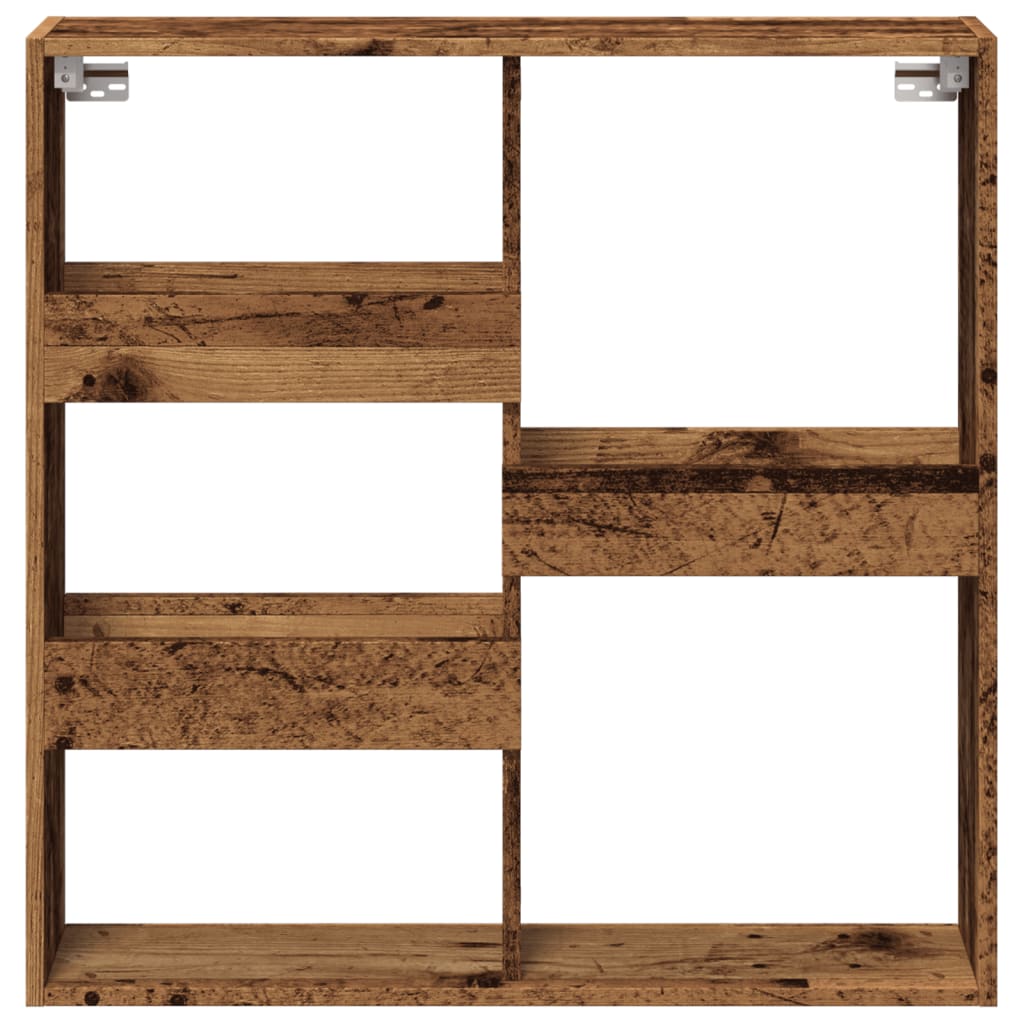 Armoire murale vieux bois 80x15x80 cm bois d'ingénierie - XIOS