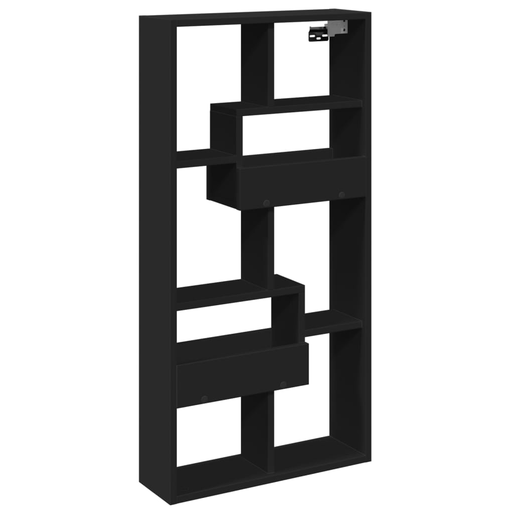 Armoire murale noir 50x15x100 cm bois d'ingénierie - XIOS
