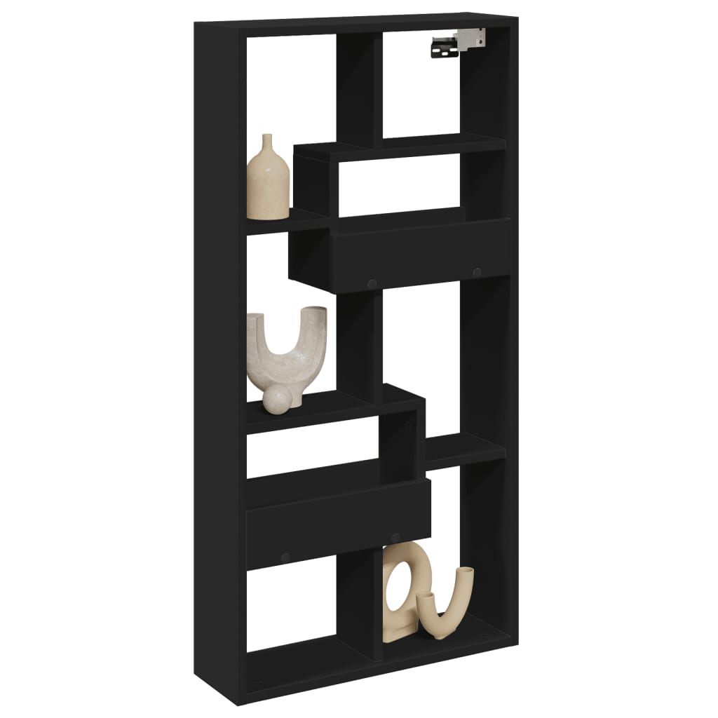 Armoire murale noir 50x15x100 cm bois d'ingénierie - XIOS