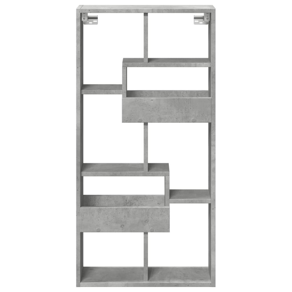 Armoire murale gris béton 50x15x100 cm bois d'ingénierie