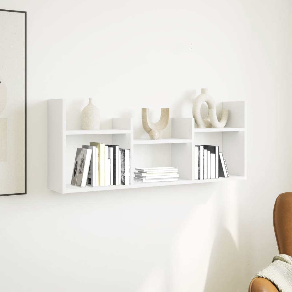 Armoire murale 100x18x40 cm blanc bois d'ingénierie - XIOS