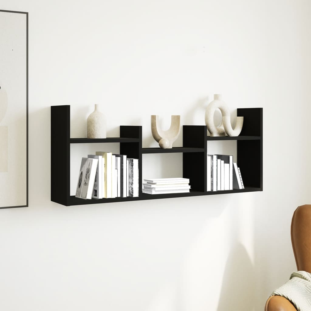Armoire murale 100x18x40 cm noir bois d'ingénierie - XIOS