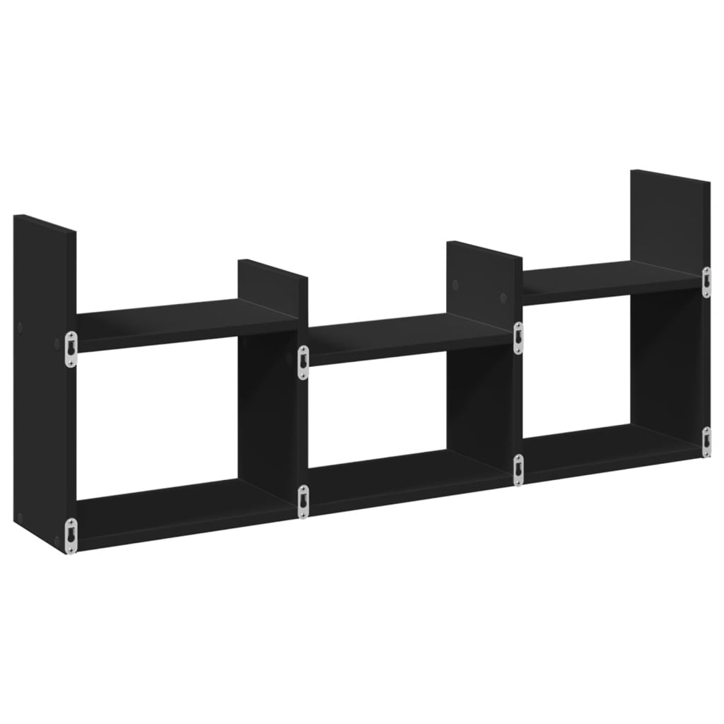 Armoire murale 100x18x40 cm noir bois d'ingénierie - XIOS