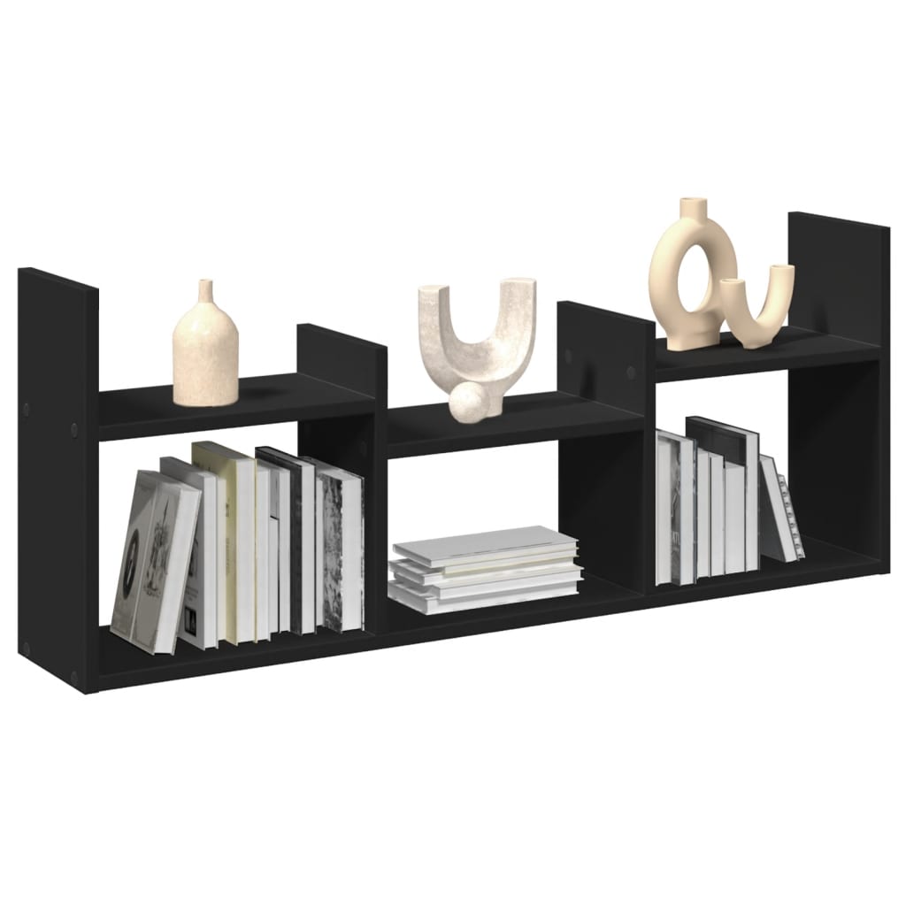 Armoire murale 100x18x40 cm noir bois d'ingénierie - XIOS