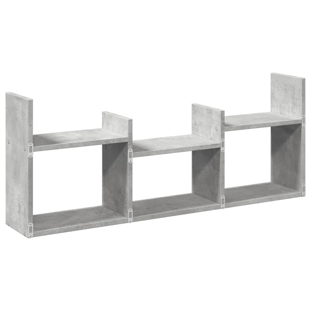 Armoire murale 100x18x40 cm gris béton bois d'ingénierie - XIOS