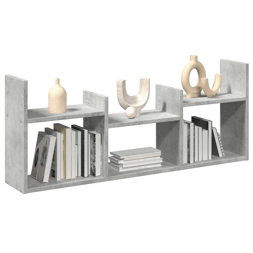 Armoire murale 100x18x40 cm gris béton bois d'ingénierie - XIOS