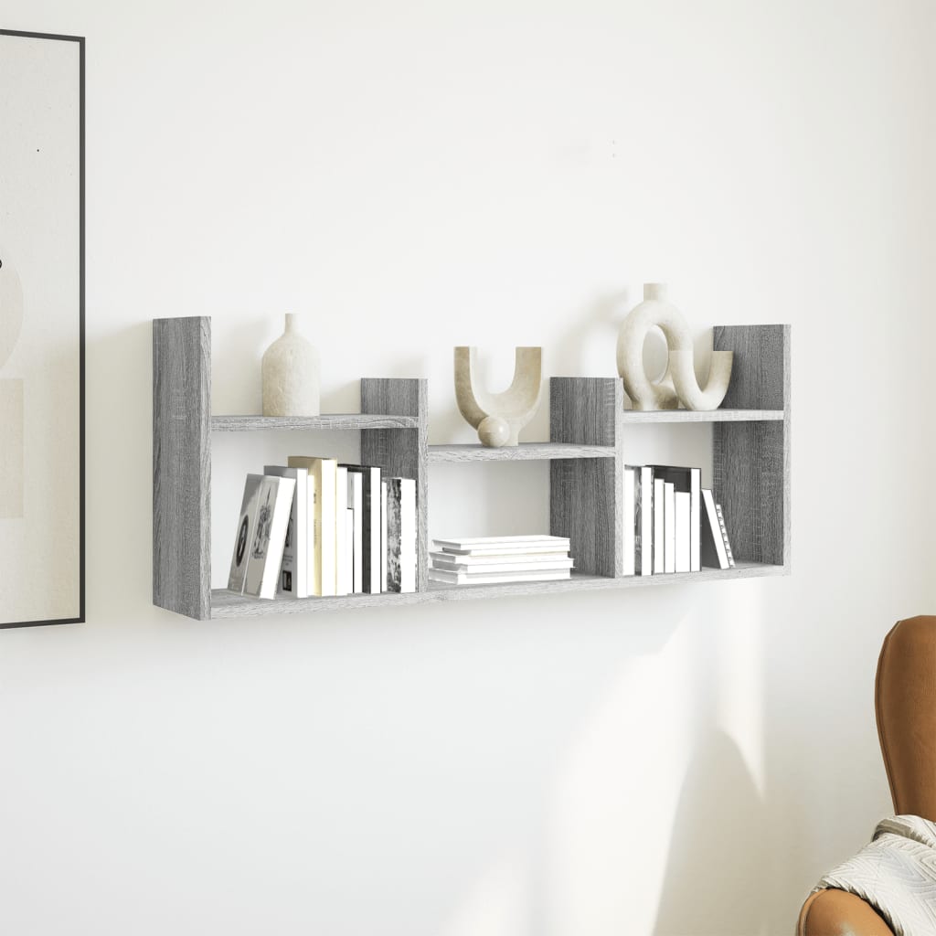Armoire murale 100x18x40 cm sonoma gris bois d'ingénierie - XIOS