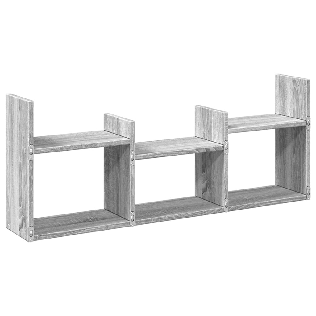 Armoire murale 100x18x40 cm sonoma gris bois d'ingénierie - XIOS