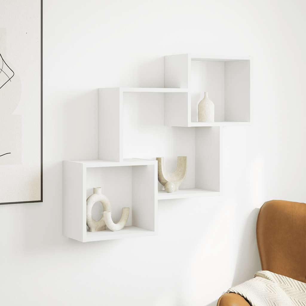 Armoire murale 78x18x71 cm blanc bois d'ingénierie
