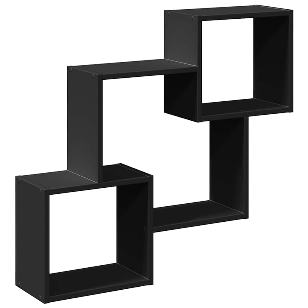 Armoire murale 78x18x71 cm noir bois d'ingénierie