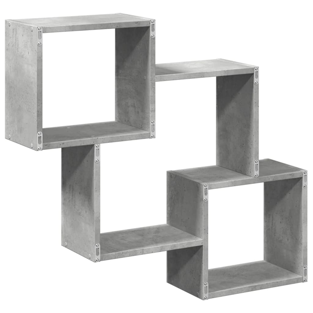 Armoire murale 78x18x71 cm gris béton bois d'ingénierie - XIOS