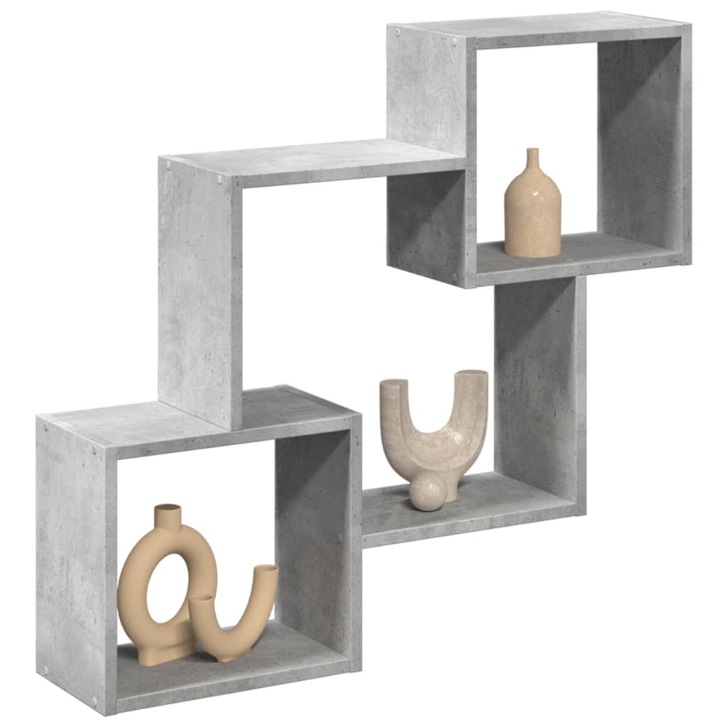 Armoire murale 78x18x71 cm gris béton bois d'ingénierie - XIOS