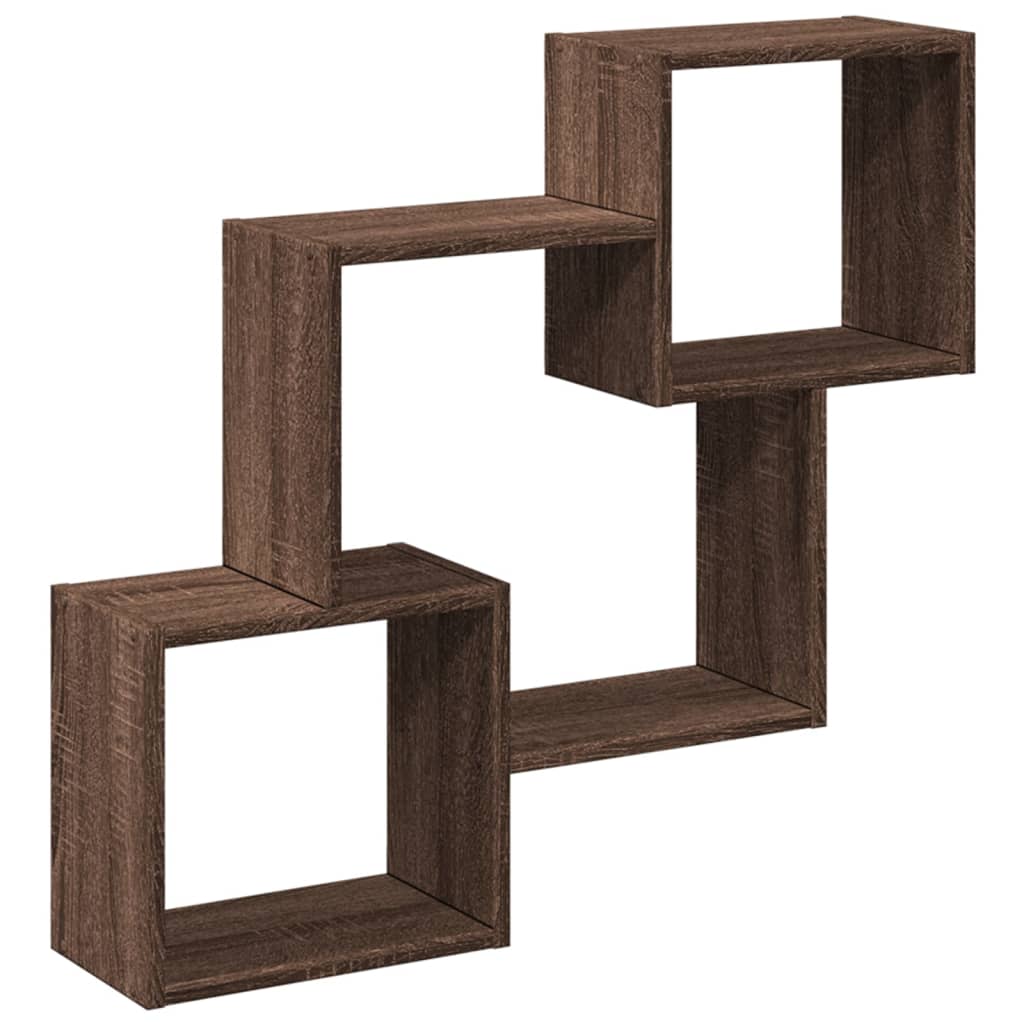 Armoire murale 78x18x71 cm chêne marron d'ingénierie