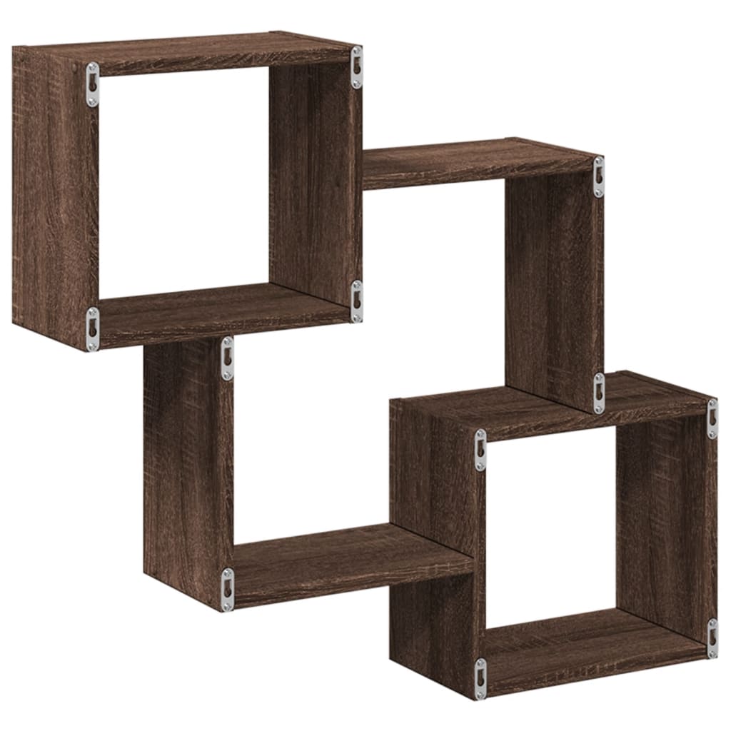 Armoire murale 78x18x71 cm chêne marron d'ingénierie