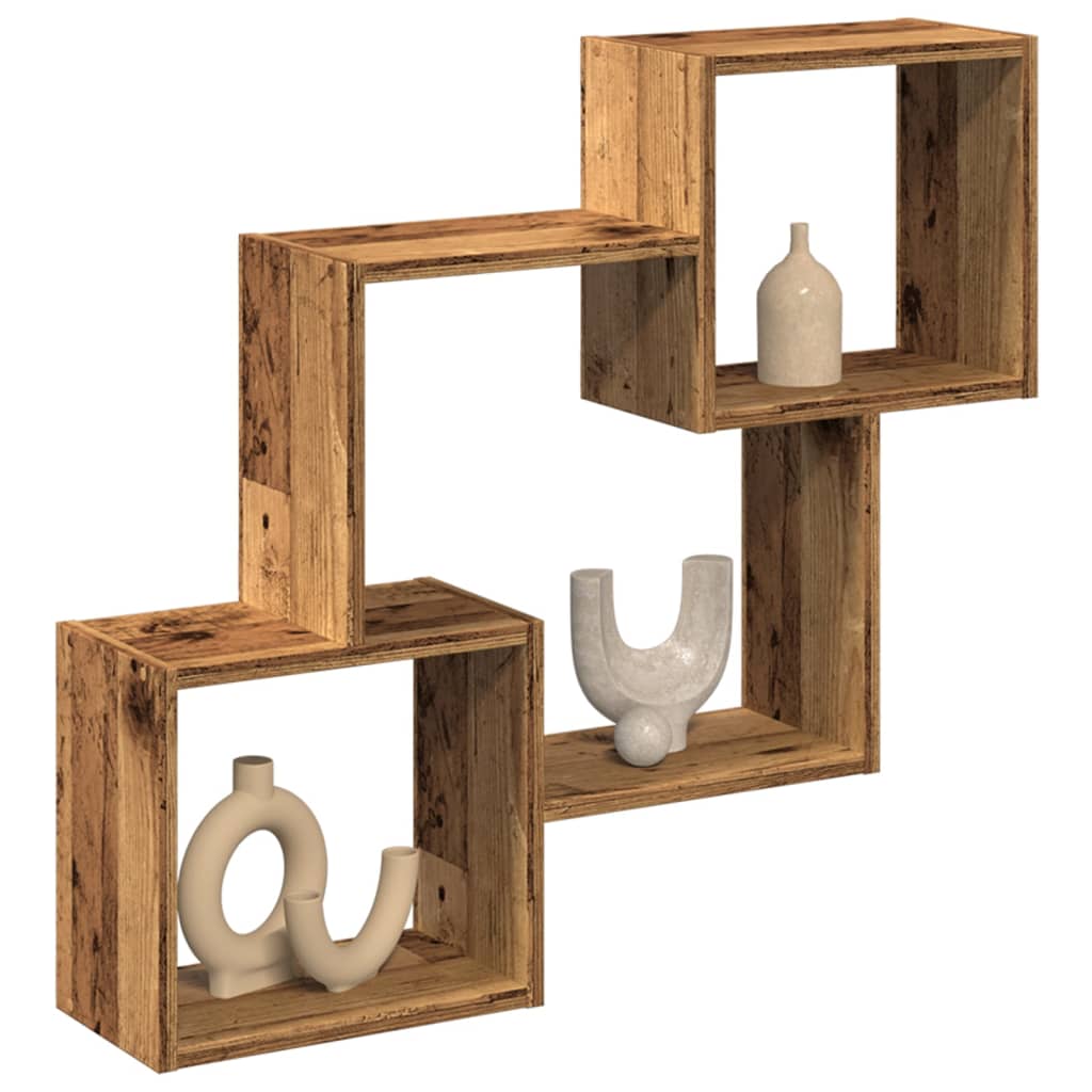 Armoire murale 78x18x71 cm vieux bois bois d'ingénierie - XIOS