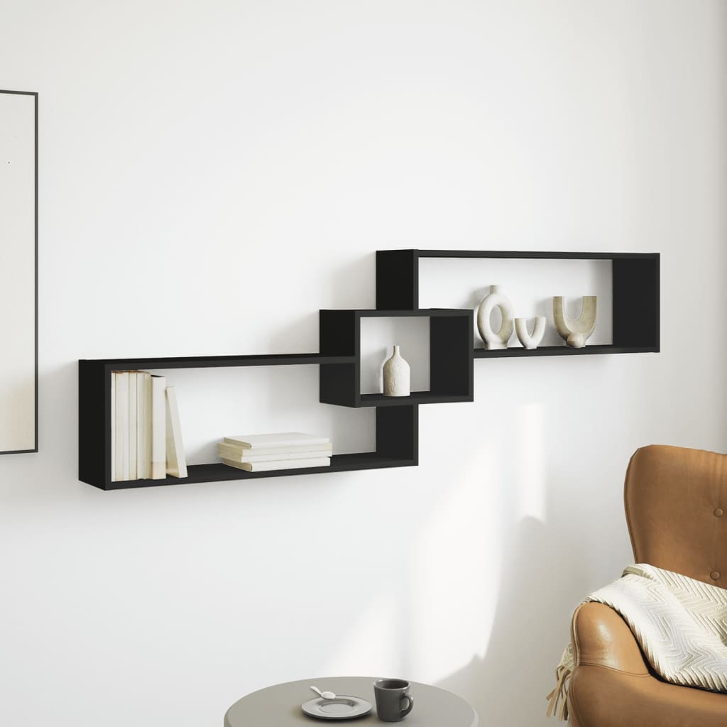 Armoire murale 158x18x53 cm noir bois d'ingénierie - XIOS
