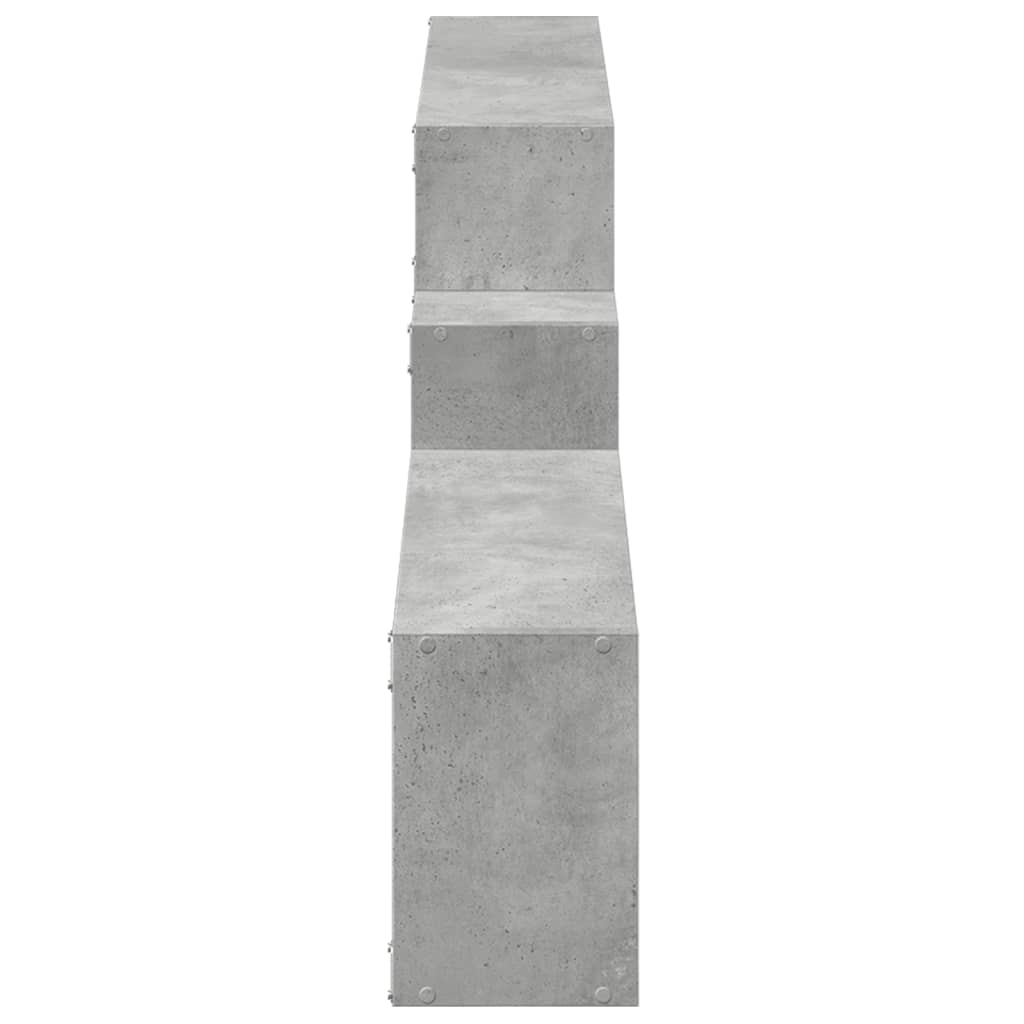 Armoire murale 158x18x53 cm gris béton bois d'ingénierie
