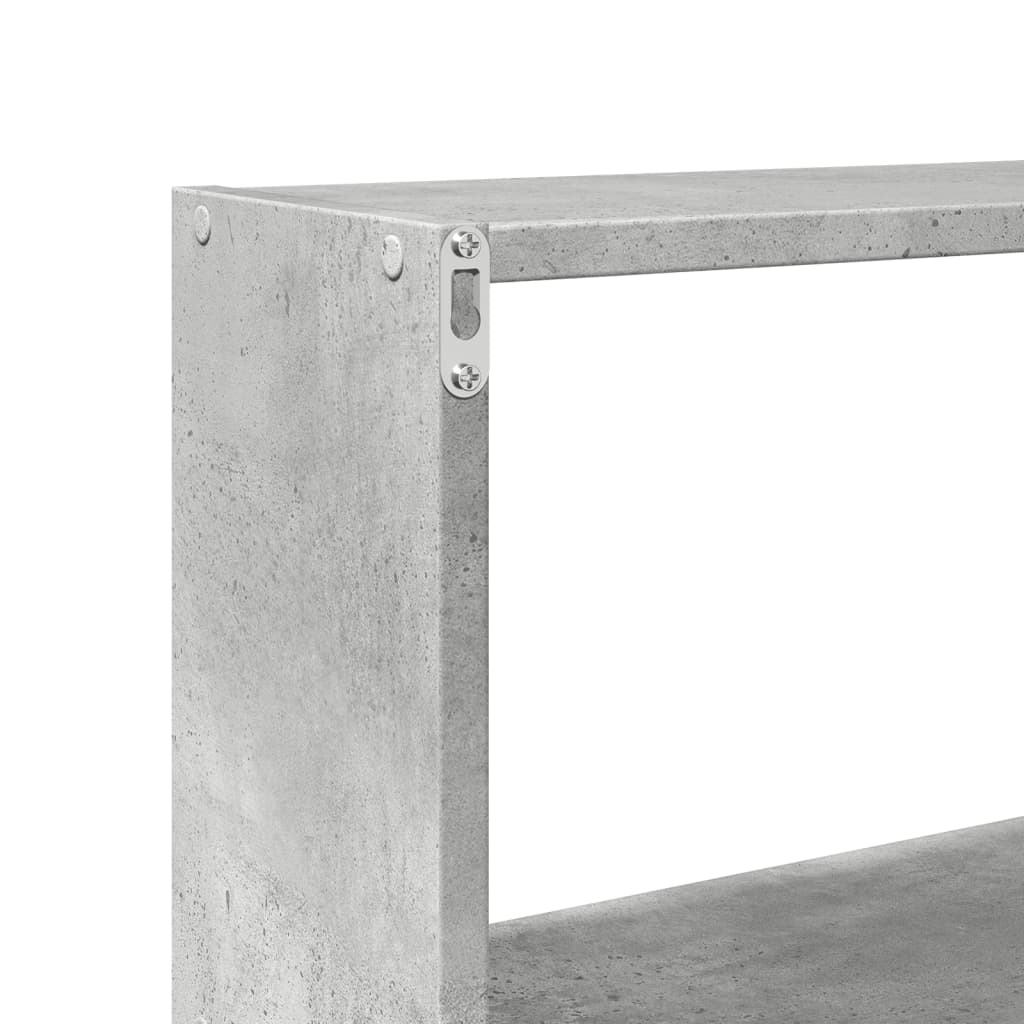Armoire murale 158x18x53 cm gris béton bois d'ingénierie
