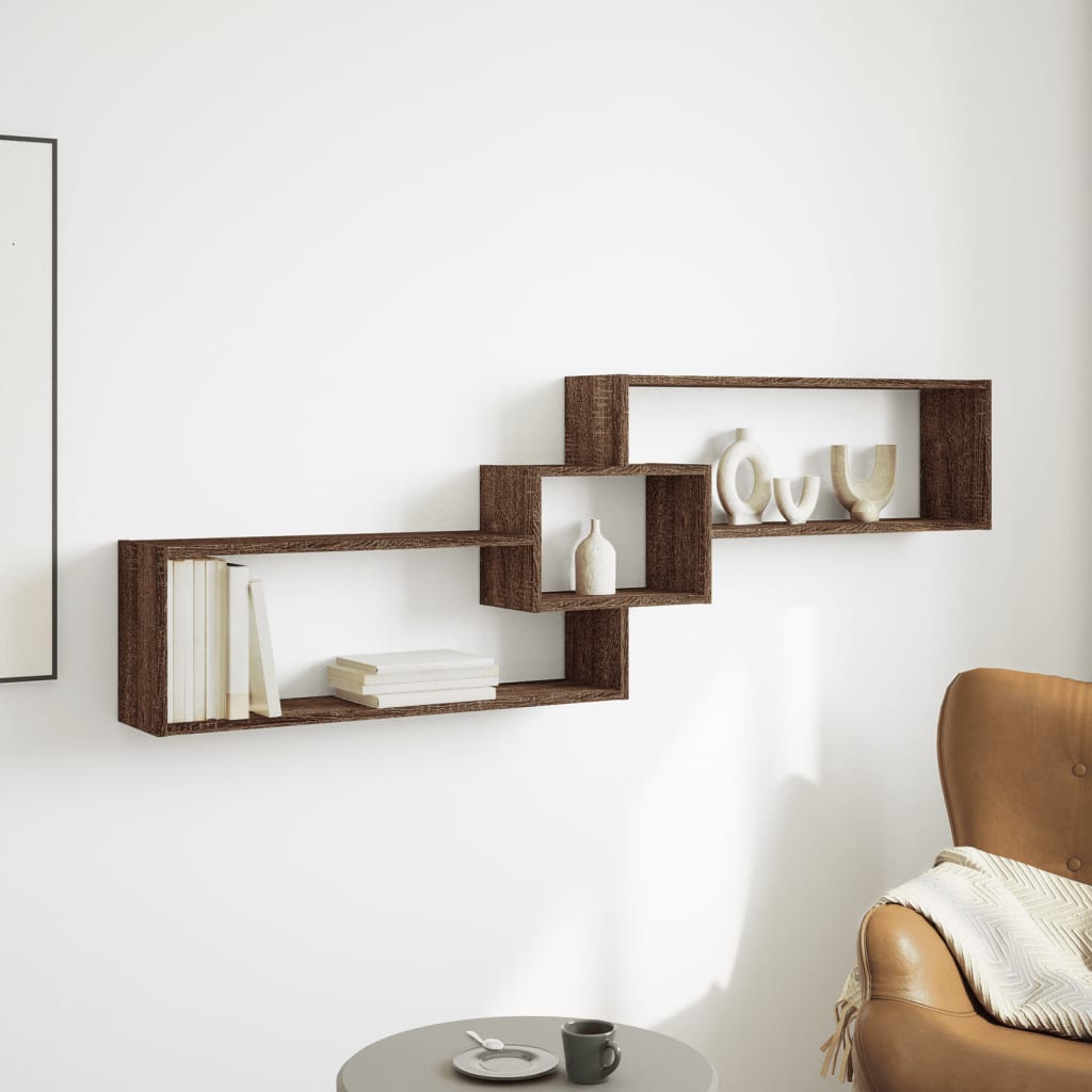 Armoire murale 158x18x53 cm chêne marron bois d'ingénierie - XIOS