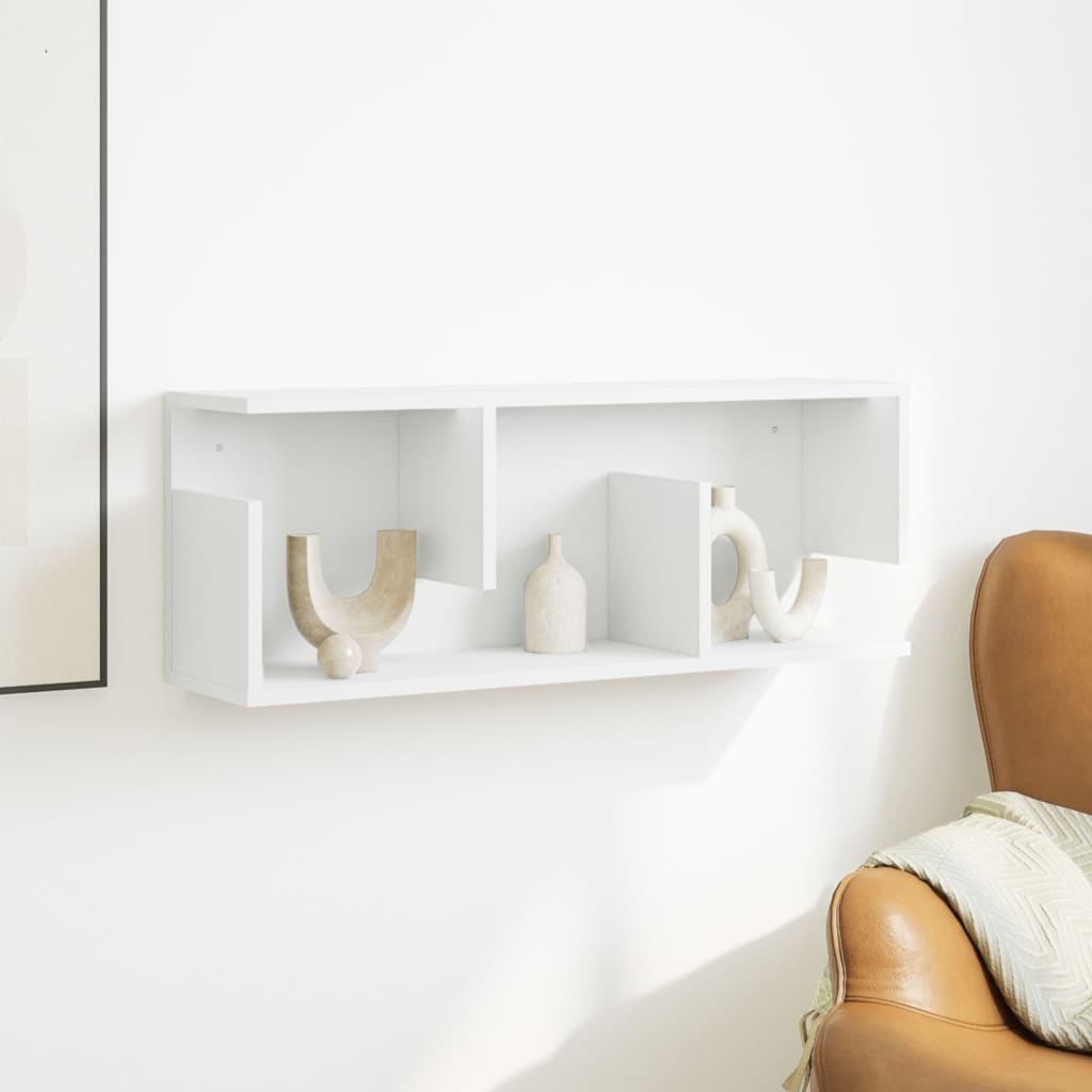 Armoire murale 80x20x30 cm blanc bois d'ingénierie - XIOS