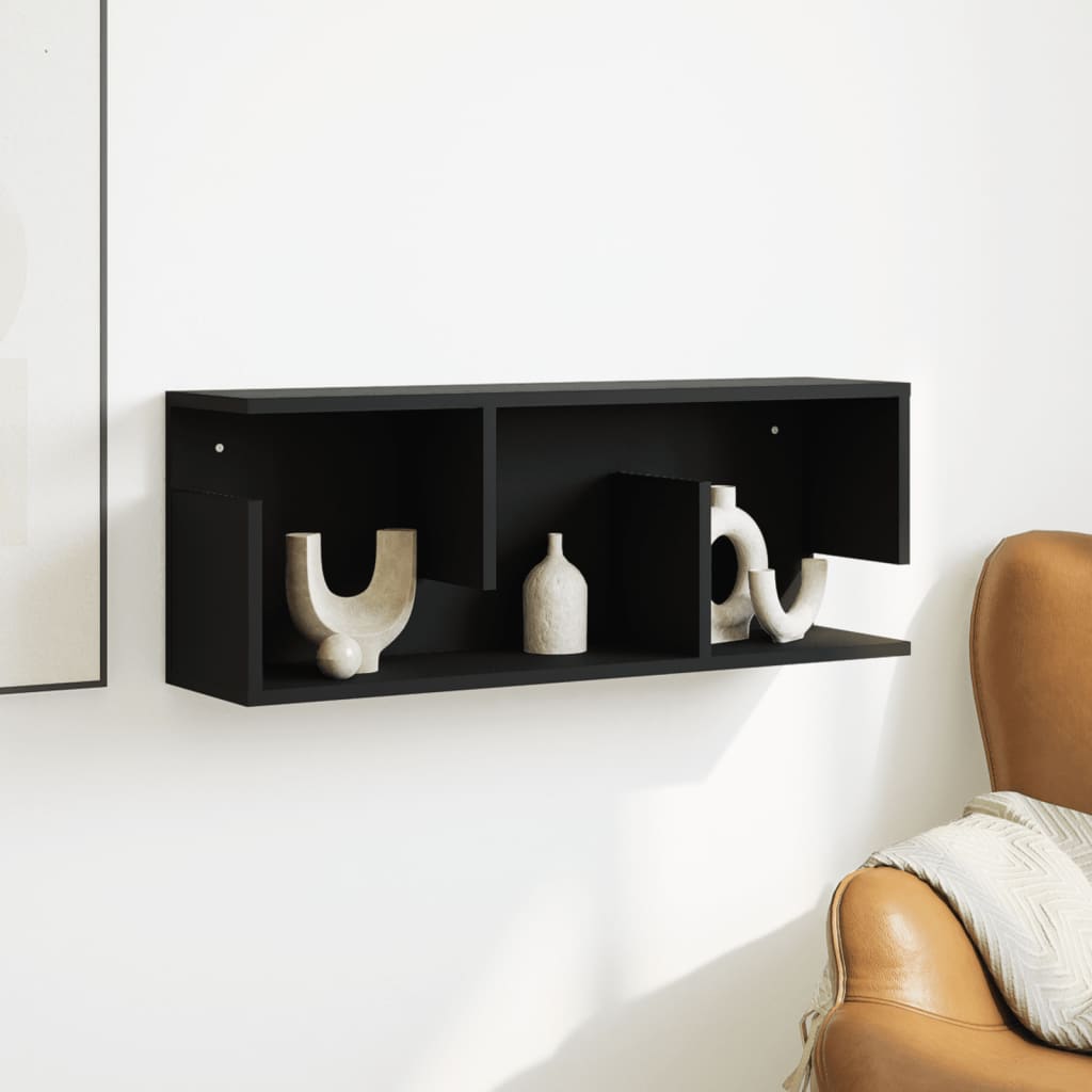 Armoire murale 80x20x30 cm noir bois d'ingénierie