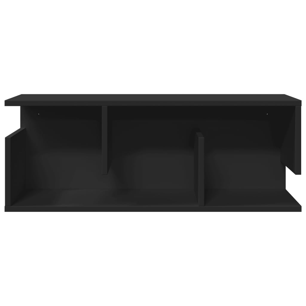 Armoire murale 80x20x30 cm noir bois d'ingénierie